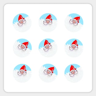 Peak Santa Dot Pattern Magnet